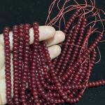 ONYX   rondelle smooth beads maroon colour 3.5mm