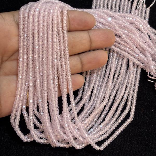 CZ Beads Baby Pink Colour 3mm