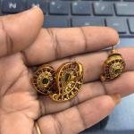 Kundan Stone Mango Pendant with Earrings