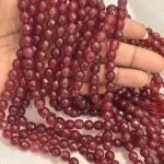 ONYX Beads Maroon colour Round shape 8mm, sold by 1 string