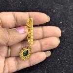 Gold Finish Pendant with 8 holes without Earrings , sold by 1 pc, Colours Available, by default Green Colour will be picked , please select size.