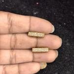 Victorian CZ Connectors with 4 Holes , set of 1 pair