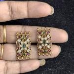 Kundan Stone Side Pendant with 4 connectors both sides , set of 1 pair