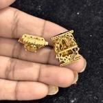 Kundan Stone Lakshmi Devi Side Pendant with 4 connectors Back side , set of 1 pair