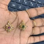 Gold Finish Small Pendant with one connector, Sold by 1 Pc