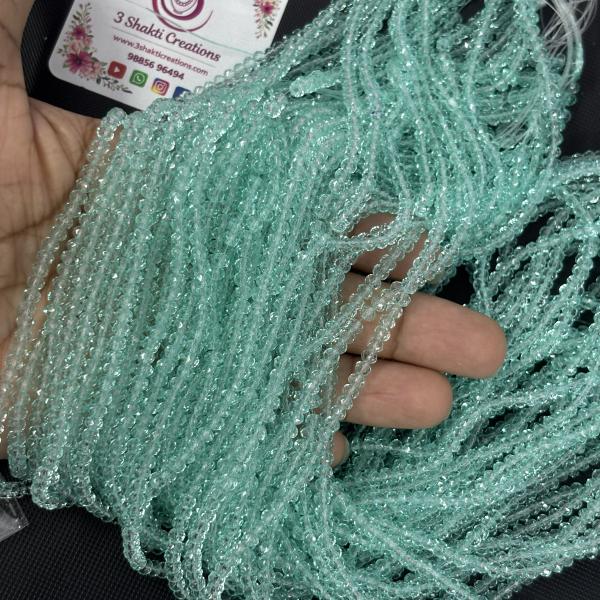 Crystals Rondelle Shape Beads 3mm size , Minimum Order Qty 2 lines