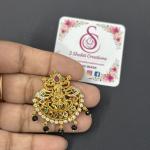 Gold Finish Small Lakshmi devi Pendant without Earrings