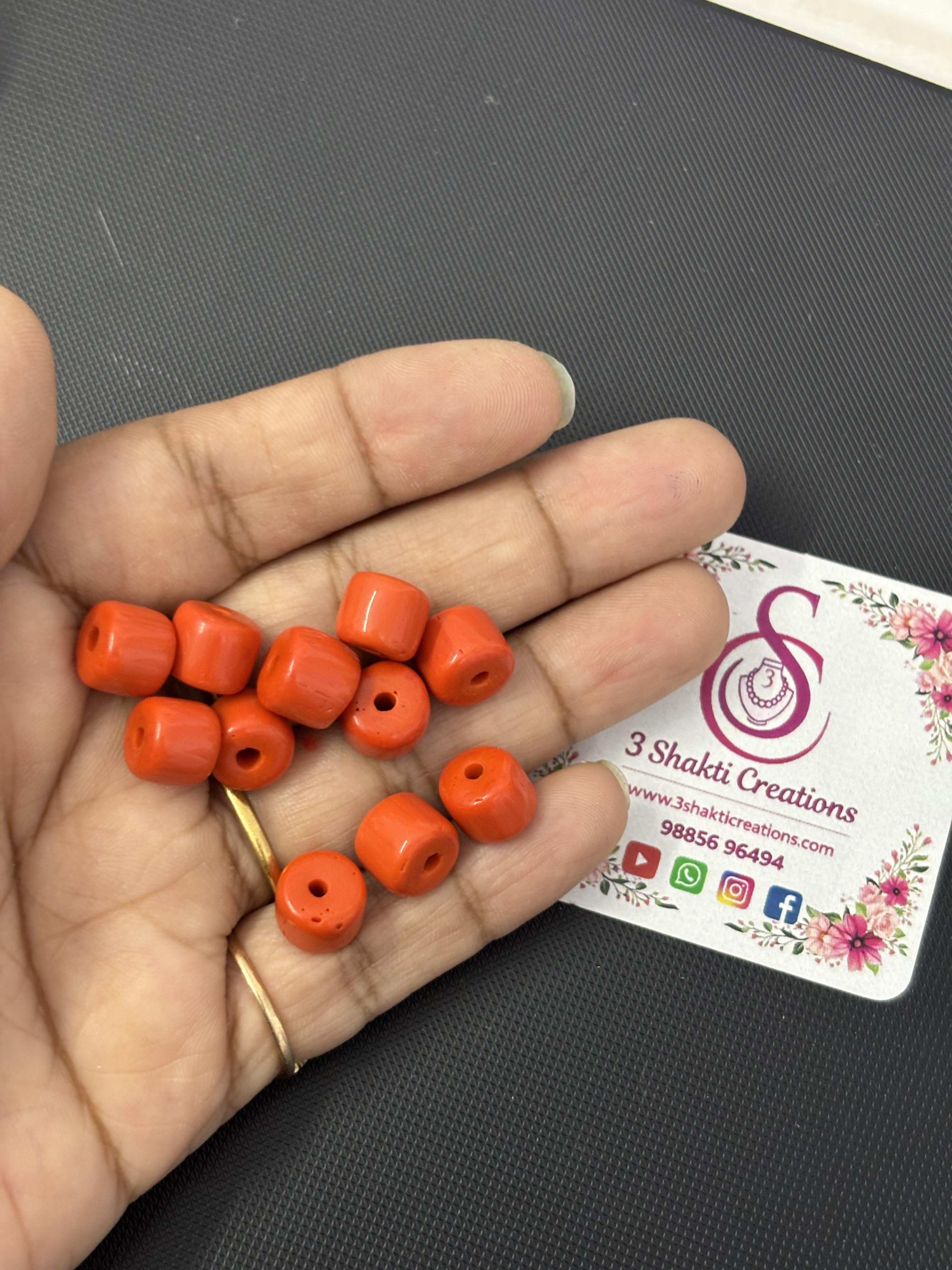 Big Size Corals beads , pack of 5 pc ,  pack of 30 pc & pack of 40 pc