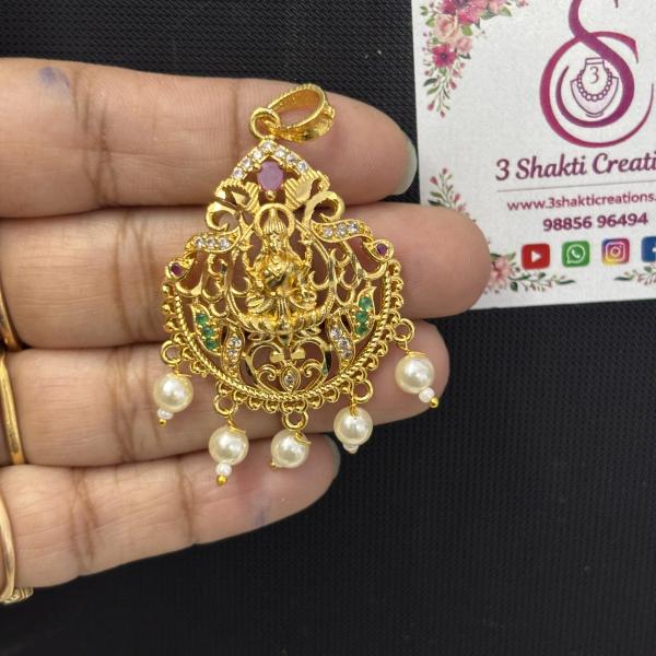 Micro Plated Small Lakshmi devi Pendant without Earrings