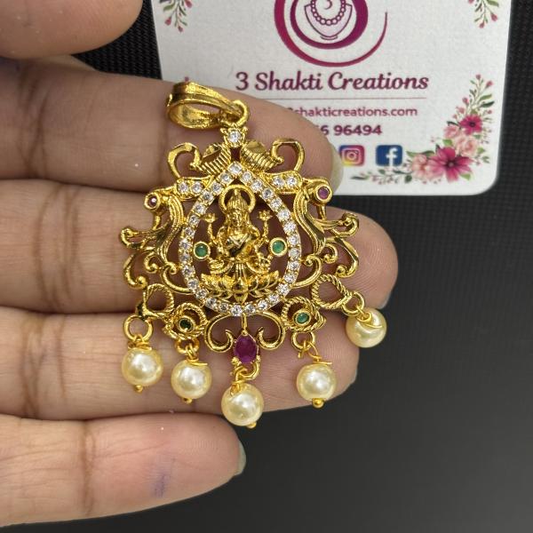 Micro Plated Small Lakshmi devi Pendant without Earrings