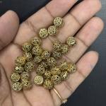 Antique Gold  Nakshi balls  6x3mm Sold By 1 pc
