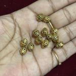 Antique finish 9mm Oval shape Nakshi Balls , sold by 1 pc