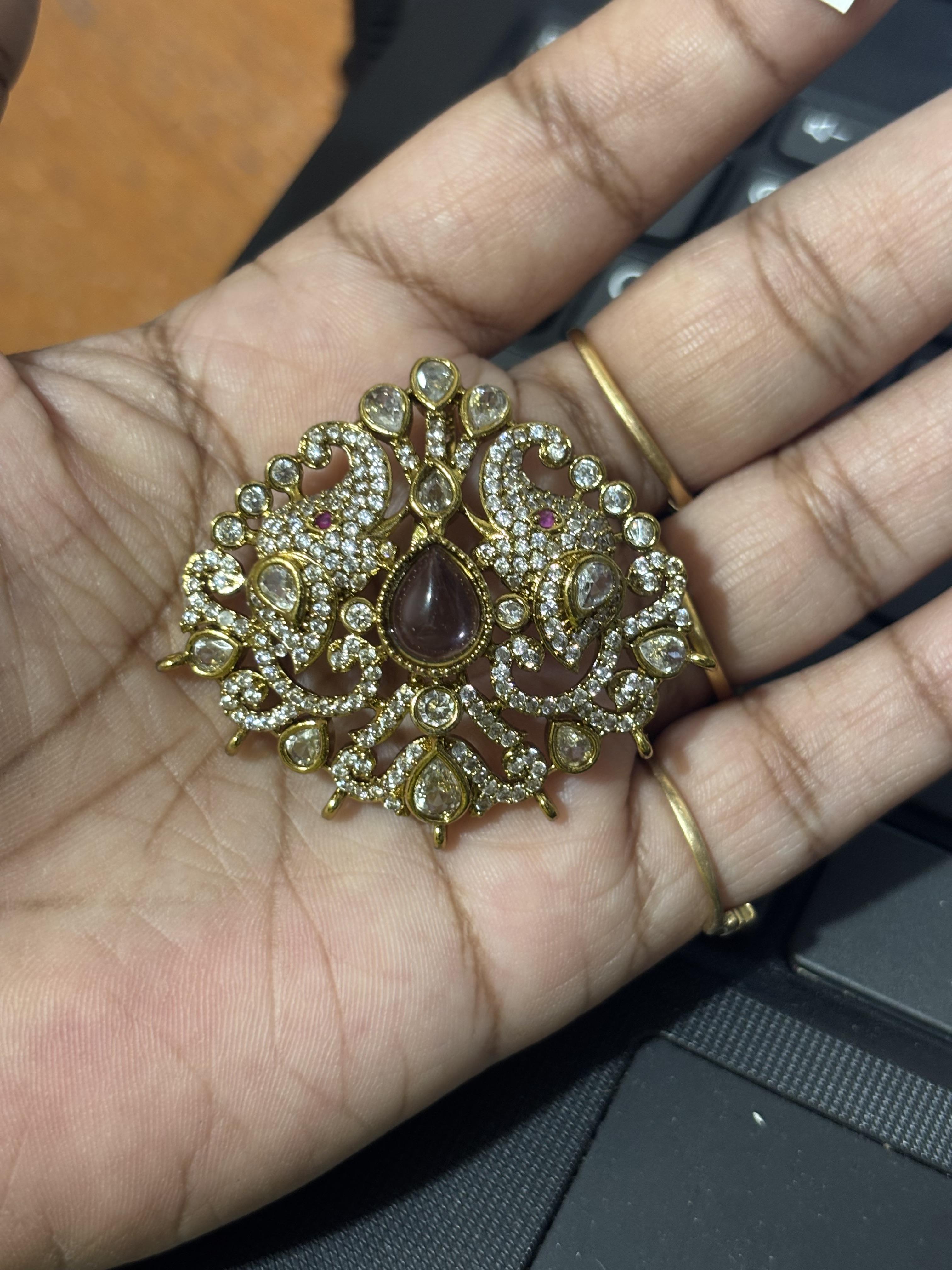 Victorian Pendant Without Earrings (Colours Available)