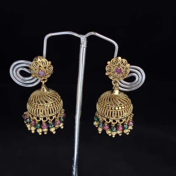 Gold Replica Butta Earings with hydro hangings ,set of 1 pair