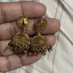 Gold Replica Butta Earings with hydro hangings ,set of 1 pair
