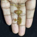 Gold Replica Flower studs with drop hanging with screw back ,set of 1 pair