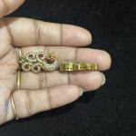 Victorian Peacock Side Pendants, set of 1 pair