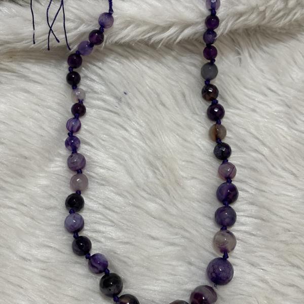 ONYX  Beads Purple colour Beaded Necklace