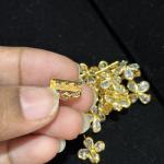 4 stone Polki Flowers with 3 hole’s back side, sold by 1 Pc