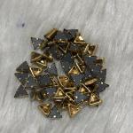 Kundhan Stone Glass Gold Triangle - 6x6x6m