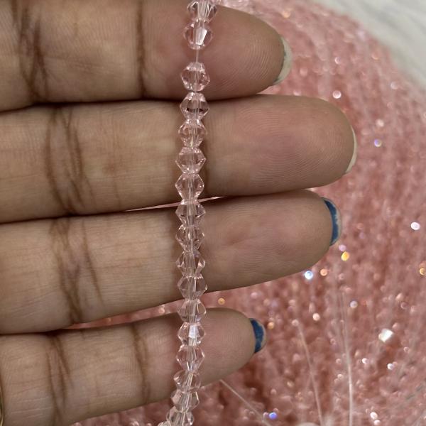 Crystals Beads 4mm size Two Side Cone Shape , Minimum Order Qty 2 lines