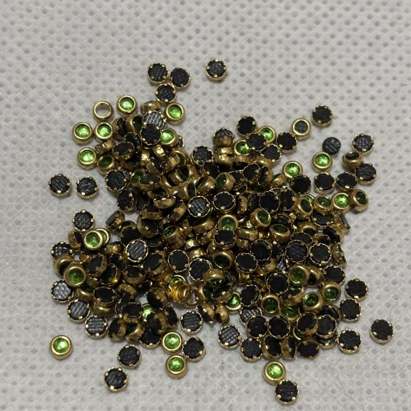 Kundhan Stone Round Green - 3mm