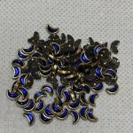 Kundhan Stone Blue Chandh Shape