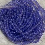 Crackle Beads Blue 8.2x7.5mm