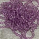 Crackle Beads Plain Light Purple 8.2x7.5mm