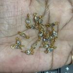 Polki Drops with Two Side Connector , Colours available ,Minimum Qty 2 pcs