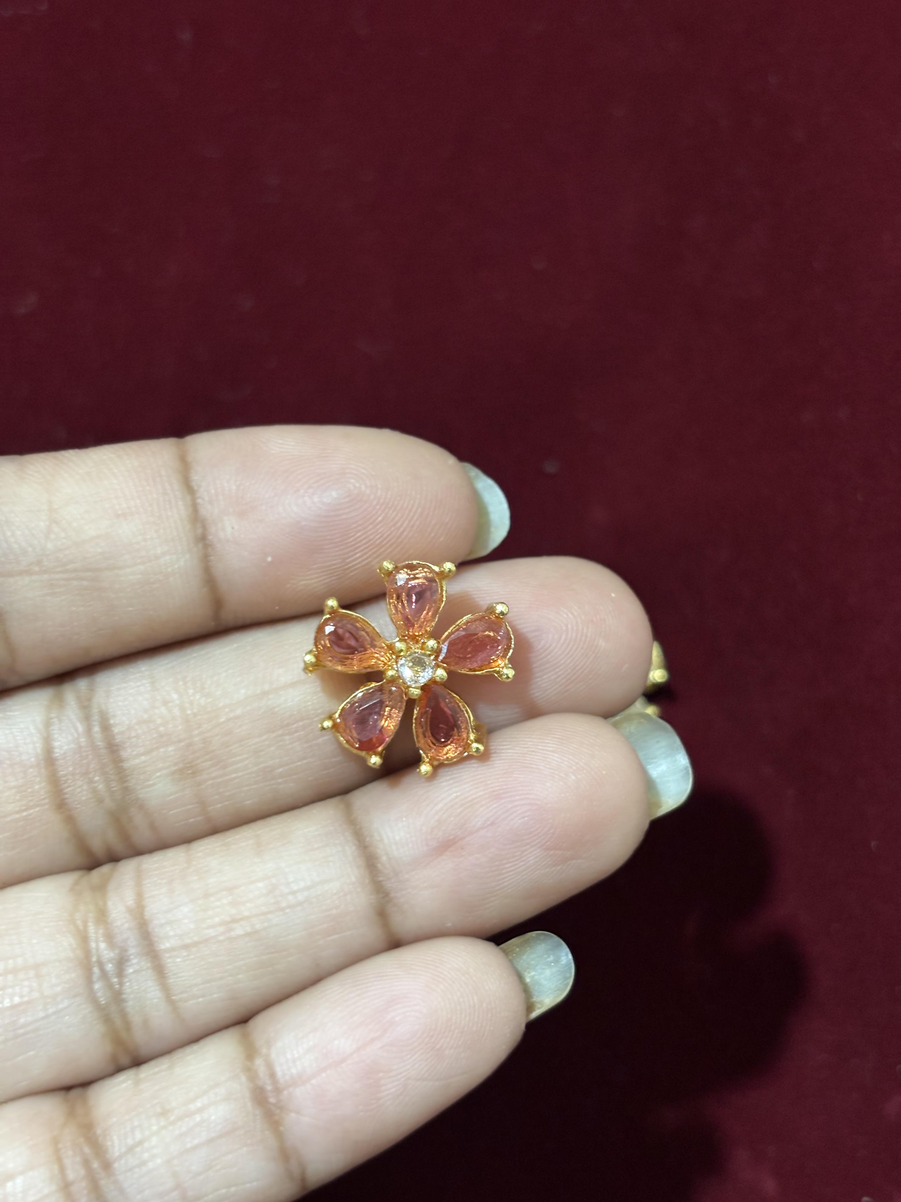 Flower Pendants, can be used as side Brouchers, sold by 1 pc, colours available, select colour