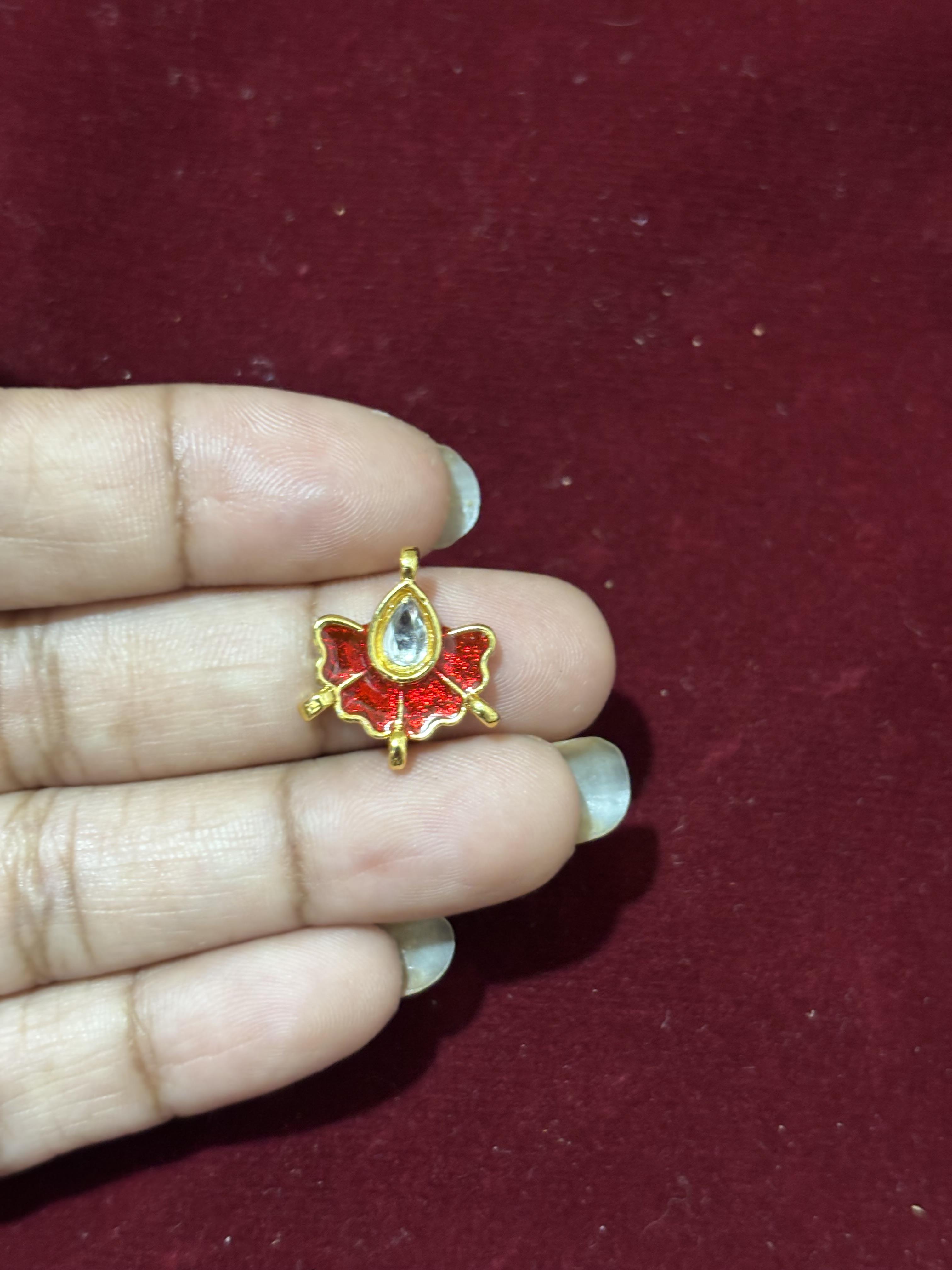 Colourful Enamel Painted Pendants with Connectors, sold by 1 pc, Colours available, Please Select Colour.