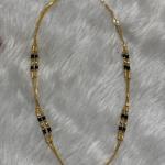 Micro Plated Customized Short Double line Black Beads 18inch