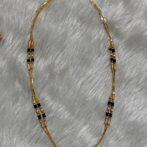 Micro Plated Customized Short Double line Black Beads 18inch