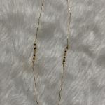 Micro Plated Customized Short Single line Black Beads 18inch