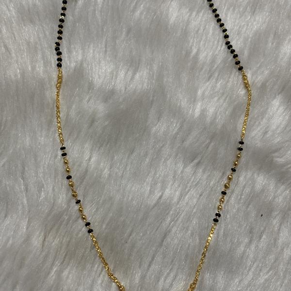 Micro Plated Customized Short Single line Black Beads 18inch