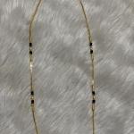 Micro Plated Customized Short Single line Black Beads 18inch