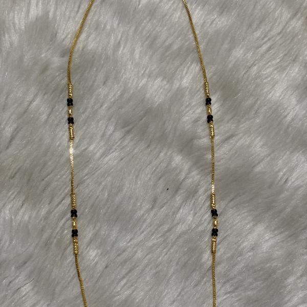 Micro Plated Customized Short Single line Black Beads 18inch