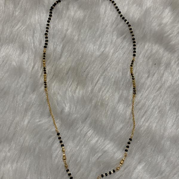 Micro Plated Customized Short Single line Black Beads 18inch