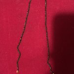 Micro Plated Short Single line plain Black Beads 18inch