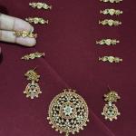 Kundan Pendant Gold Plated Jewel Set