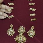 Kundan Pendant Gold Plated Jewel Set
