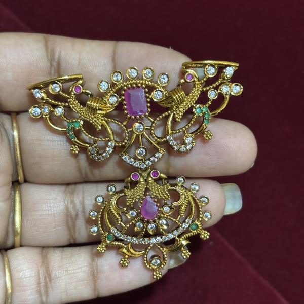 One Gram Gold Rani haram Pendant Without Earrings