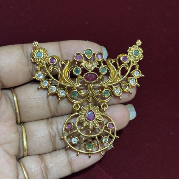 One Gram Gold Rani haram Pendant Without Earrings