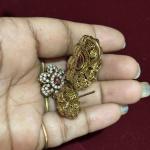 Victorian Mehandi finish Pendant With Stud Earrings (Colours Available)