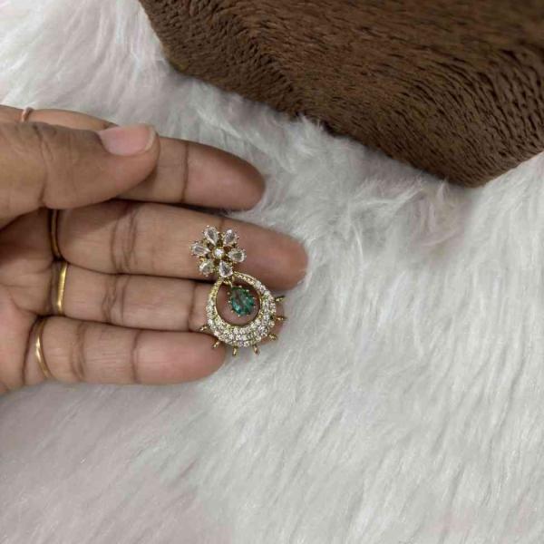 Victorian Small Chand Balli Model Pendent Without Earrings ( colours available)