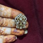 Mehandi Finish Victorian Lakshmi Side Pendants, sold by 1 Pc