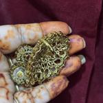 Victorian Mehandi finish Pendant With Stud Earrings (Colours Available)