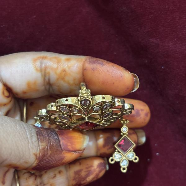 Mehandhi Finish Pendant with Earrings , sold by 1 pc, Colours Available