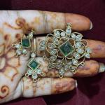 Mehandhi Finish Pendant with Earrings , sold by 1 pc, Colours Available